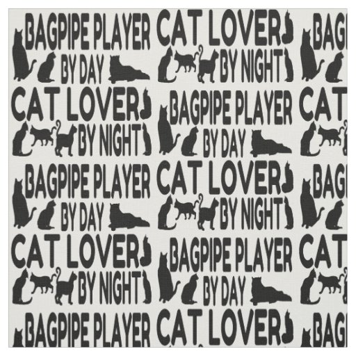 Cat Lover Bagpipe Player Fabric