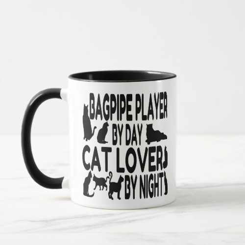 Cat Lover Bagpipe Player Mug