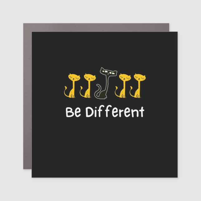Cat Lover Be Different Car Magnet (Front)