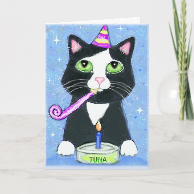 Cat Lover Boy's Birthday Card (Front)