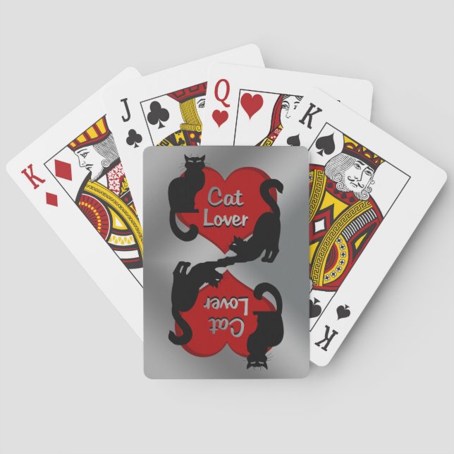 Cat Lover Cards Black Cat Playing Cards (Back)