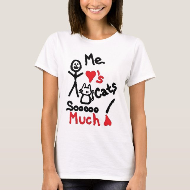 Cat Lover Cartoon T-Shirt (Front)
