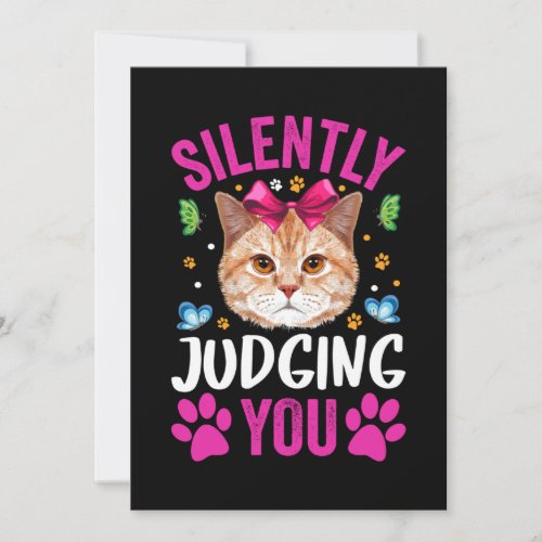 Cat Lover  Cat Silently Judging You Invitation