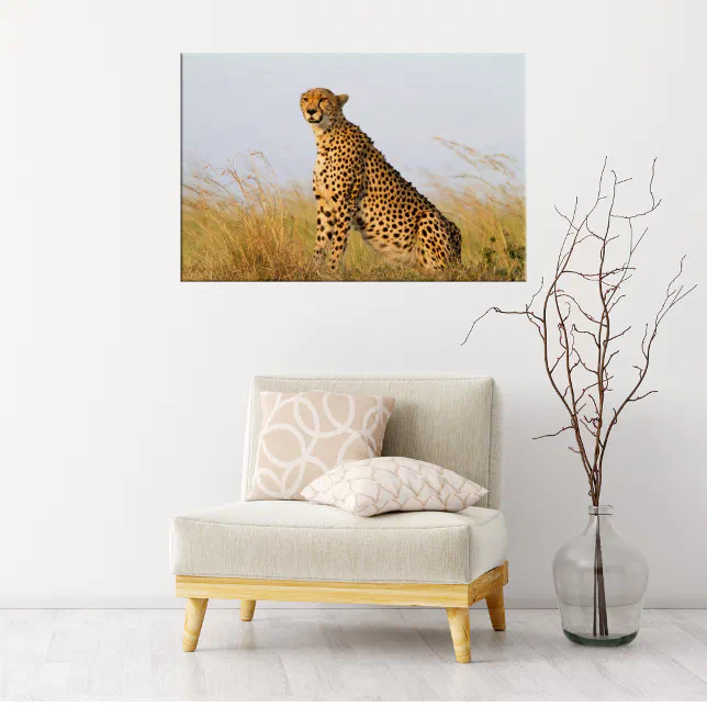 Cat lover cheetah photo acrylic print | Zazzle