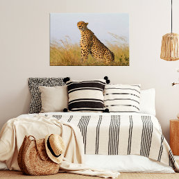 Cat lover cheetah photo canvas print