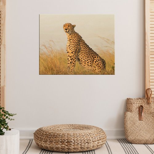 Cat lover cheetah photo wood wall art