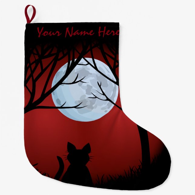 Cat Lover Christmas Stocking Customized Stocking (Front)