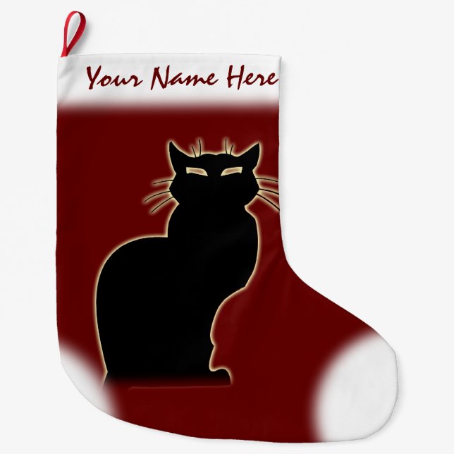 Cat Lover Christmas Stocking Customized Stocking (Front)