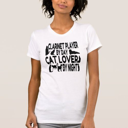 Cat Lover Clarinet Player T_Shirt