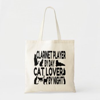 Cat Lover Clarinet Player Tote Bag by Graphix_Vixon at Zazzle