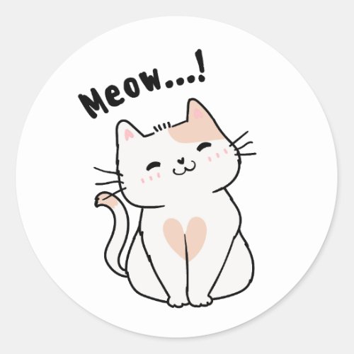 Cat Lover Classic Round Sticker