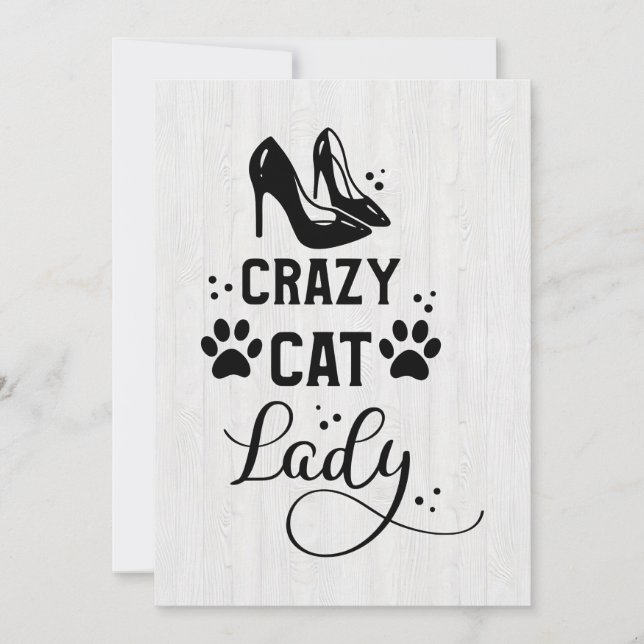 Cat Lover Crazy Cat Lady Thank You Card (Front)