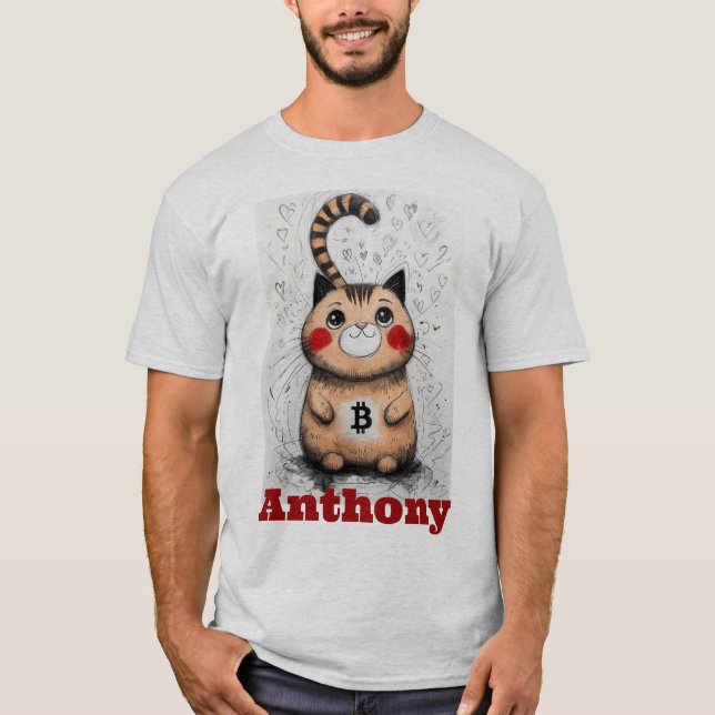 cat lover crypto gift editable T-Shirt (Front)