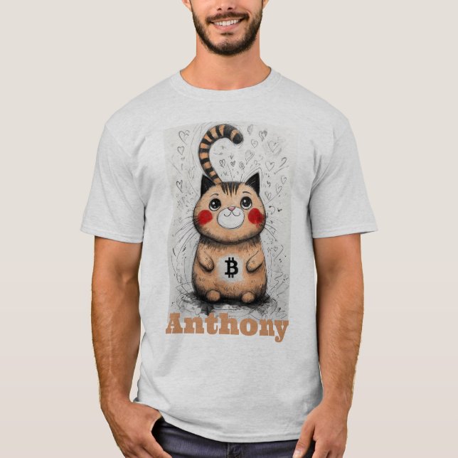 cat lover crypto gift editable T-Shirt (Front)