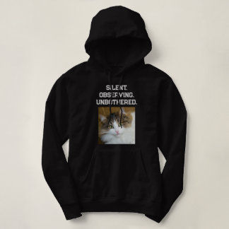 Cat Lover Custom Black White Text Cute Pet Photo Hoodie