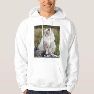Cat Lover Custom Photo and Name Personalized Hoodie