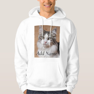 Cat Lover Custom Photo and Name Personalized Hoodie