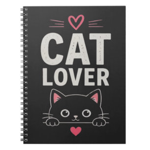 Cat Lover Cute Minimal Cat Illustration Design Notebook