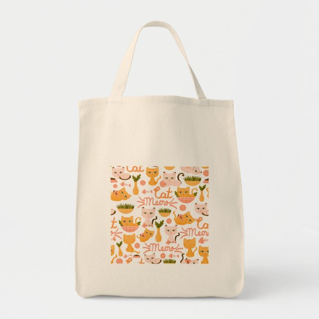 cat lover design  tote bag (Front)