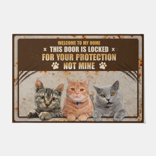 Cat Lover Doormat Cat Welcome Mat Funny Cat Gift Doormat