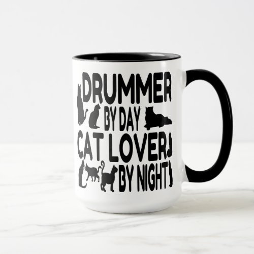 Cat Lover Drummer Mug
