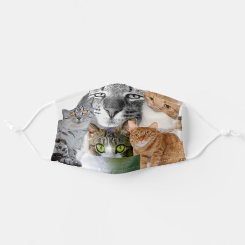 CAT LOVER FACE MASK CAT PHOTO COLLAGE
