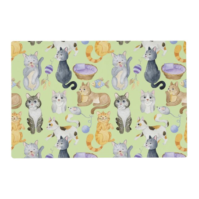 Cat lover feeding placemat (Front)