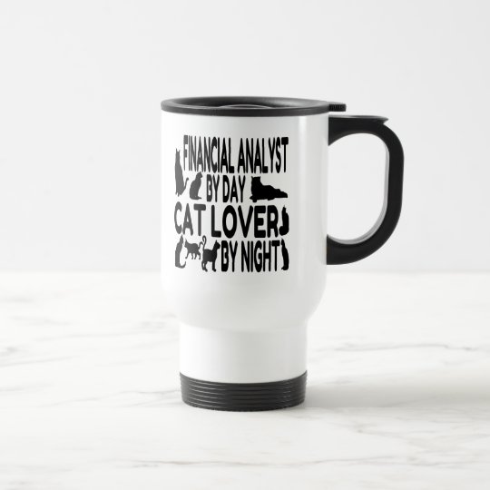 Cat Lover Financial Analyst Travel Mug