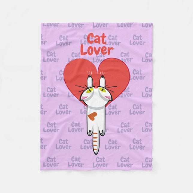 Cat lover fleece blanket (Front)