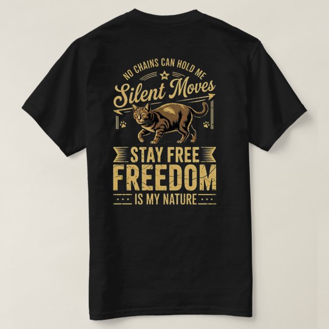 Cat Lover Freedom Tee – Bold & Funny (Design Back)
