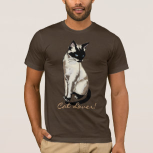 Cat Lover Fun Siamese Cat Cartoon T-Shirt