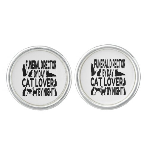 Cat Lover Funeral Director Cufflinks