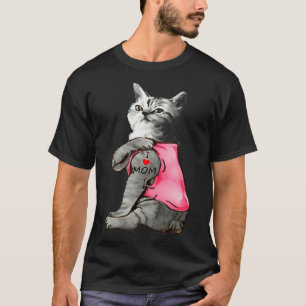 Cat Lover Funny Cat I Love Mom Tattoo Gifts T-Shirt