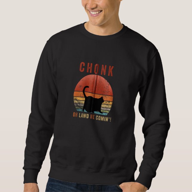 Cat Lover Funny Cat Meme Chonk Cat Zip Sweatshirt (Front)