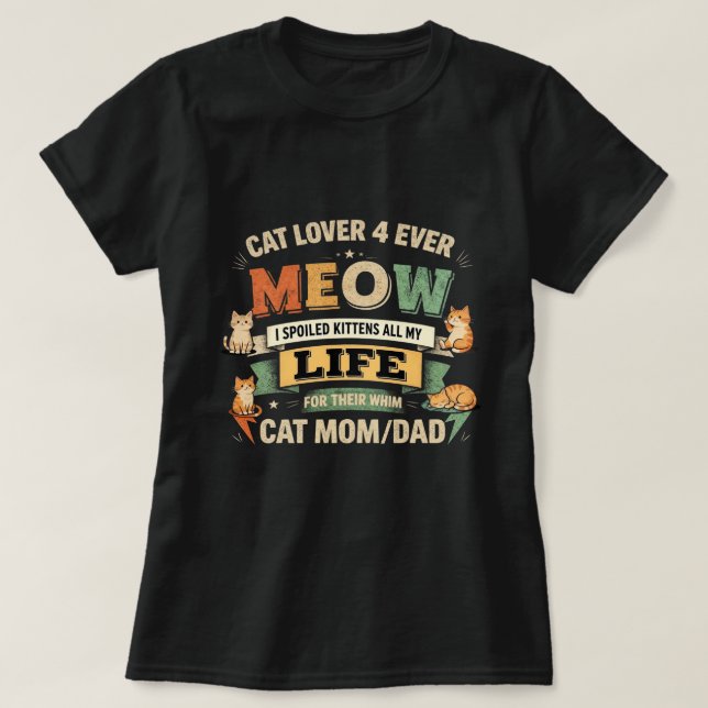 Cat lover funny graphicT-Shirt T-Shirt (Design Front)