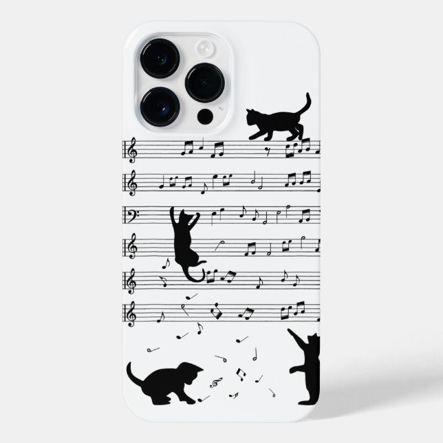 Cat Lover Funny Pianist Piano Lover  iPhone Case (Back)