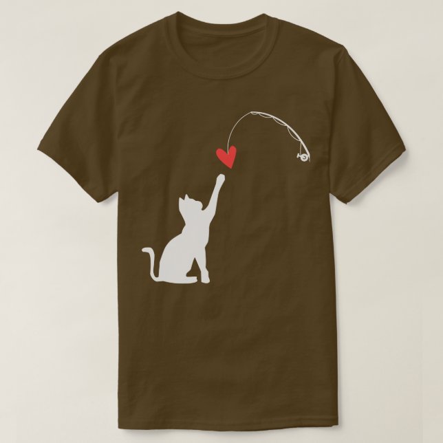 Cat Lover Funny Valentines Day T-Shirt (Design Front)