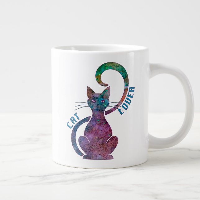 Cat Lover Giant Coffee Mug (Right)