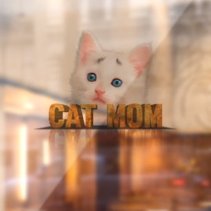 Cat lover gift cat mom gift best cat mom ever window cling