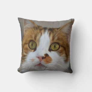 Cat Lover Gift - Custom Pet Photo Keepsake Cat Throw Pillow