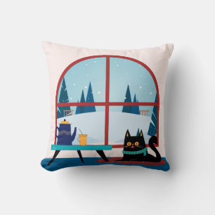  Cat Lover Gift - Custom Pet Photo Keepsake Throw  Pillow