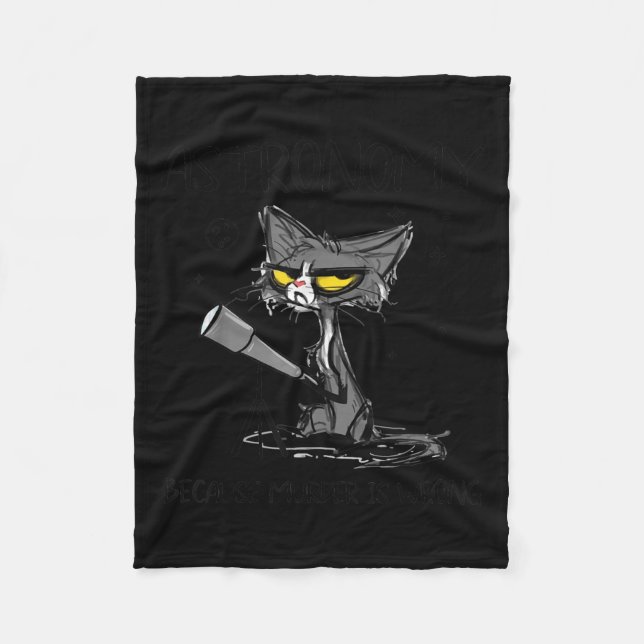 Cat Lover Gift | Gift For Lover Cat Fleece Blanket (Front)