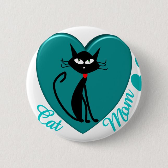 Cat Lover Gifts Pinback Button (Front)
