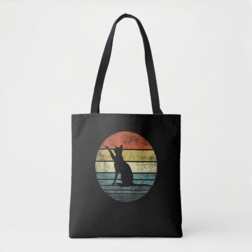 Cat Lover Gifts Retro Vintage Kitty Silhouette Tote Bag