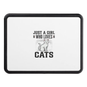 Cat Lover Girl Vintage Engraving Shirt Design_1 Hitch Cover