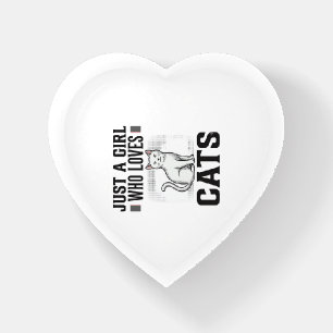 Cat Lover Girl Vintage Engraving Shirt Design_1 Paperweight
