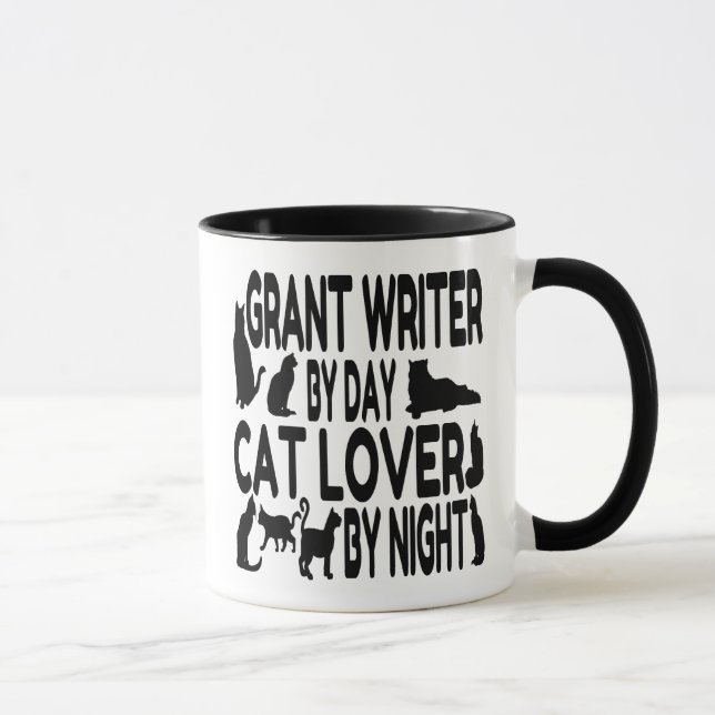 Cat Lover Grant Writer Mug (Right)