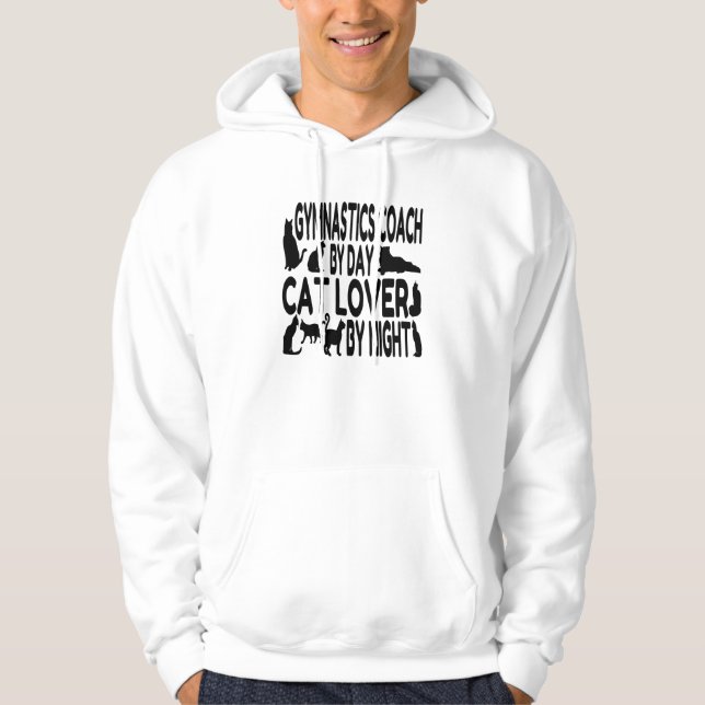 Cat Lover Gymnastics Coach Hoodie (Front)