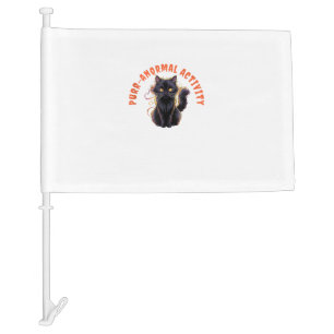 Cat Lover Halloween Purr-anormal Activity Spooky C Car Flag