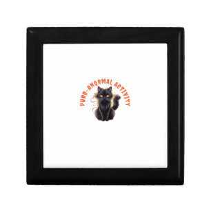 Cat Lover Halloween Purr-anormal Activity Spooky C Gift Box